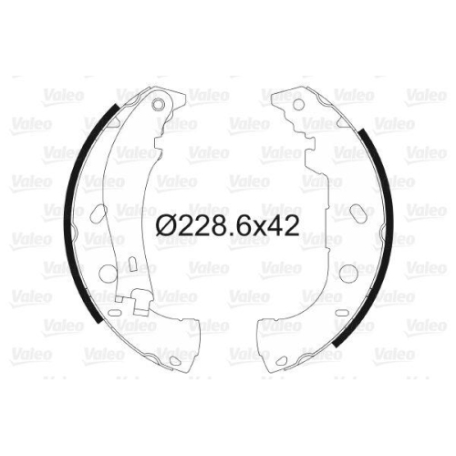 Brake Shoe Set Valeo 562646 for Fiat