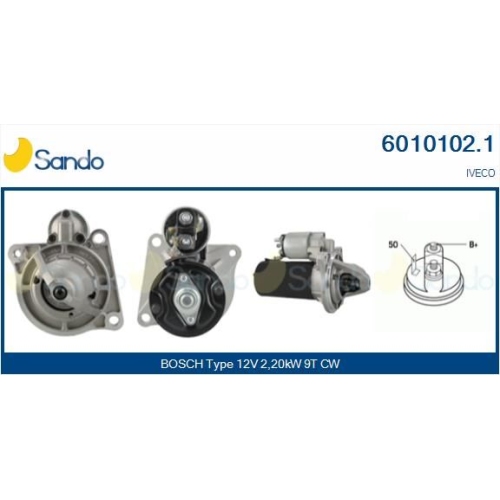 Starter Sando 6010102.1 f&uuml;r Iveco
