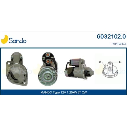 Starter Sando 6032102.0 f&uuml;r Hyundai