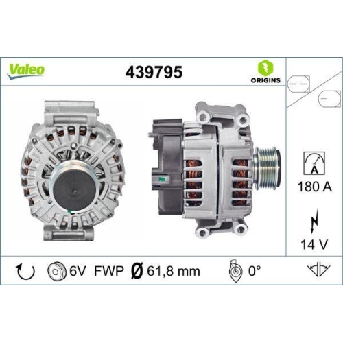 Generator Valeo 439795 Valeo Origins New Oe Technologie f&uuml;r Audi Audi (faw)