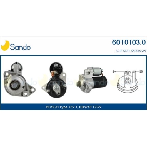 Starter Sando 6010103.0 f&uuml;r Ford Vag