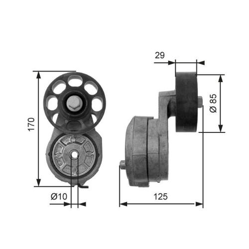 Riemenspanner Keilrippenriemen Gates T38425 Drivealign&trade; f&uuml;r Land Rover