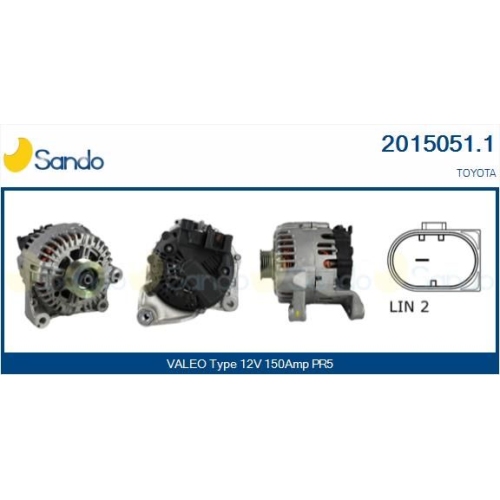 Generator Sando 2015051.1 f&uuml;r Bmw Toyota