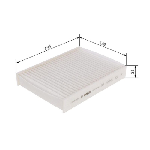 Filter Innenraumluft Bosch 1987435066 für Citroën Peugeot Toyota