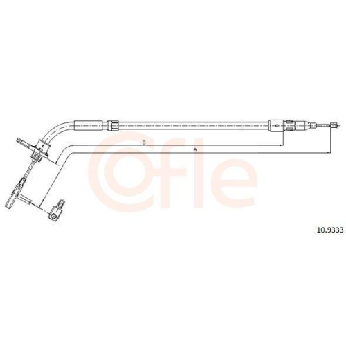 Seilzug Feststellbremse Cofle 10.9333 f&uuml;r Mercedes Benz Mercedes Benz Hinten