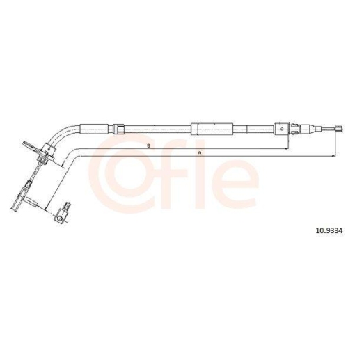 Seilzug Feststellbremse Cofle 10.9334 f&uuml;r Mercedes Benz Mercedes Benz Hinten