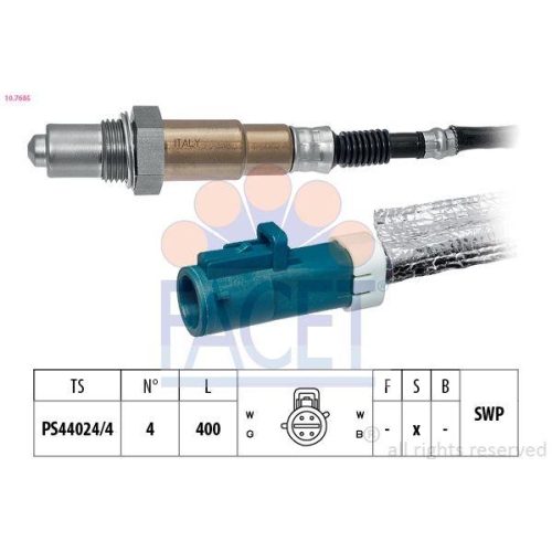 Lambdasonde Facet 10.7685 Made In Italy - Oe Equivalent f&uuml;r Ford Ford Usa
