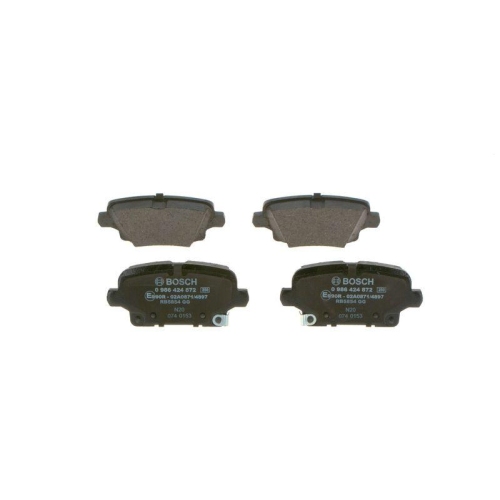 Bremsbelagsatz Scheibenbremse Bosch 0986424872 f&uuml;r Opel Vauxhall Hinterachse
