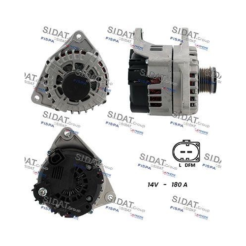 Generator Sidat A12VA0406A2 f&uuml;r Alfa Romeo Fiat Iveco Lancia