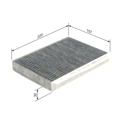 Filter Cabin Air Bosch 1987435548 for Alfa Romeo Chrysler Fiat Jeep