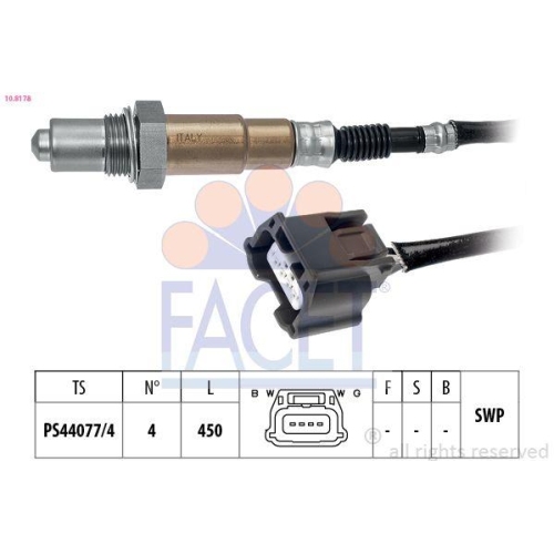 Lambdasonde Facet 10.8178 Made In Italy - Oe Equivalent für Nissan Infiniti