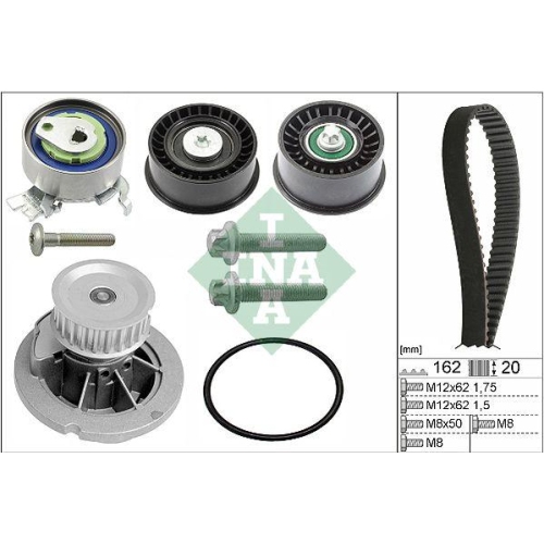 Wasserpumpe + Zahnriemensatz Schaeffler Ina 530 0441 30 f&uuml;r Opel Vauxhall