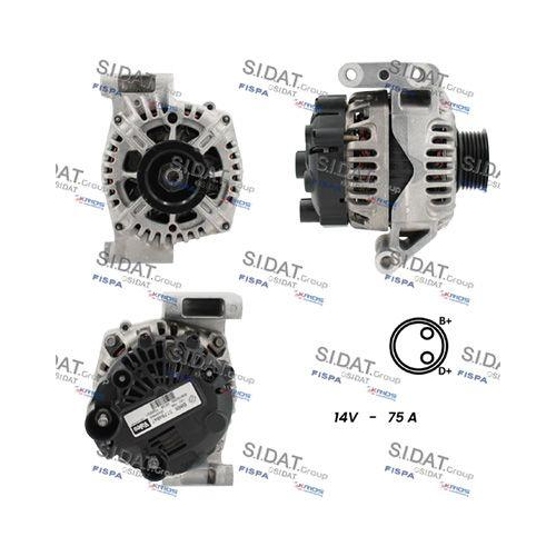 Generator Sidat A12VA0919 f&uuml;r Alfa Romeo Fiat Ford Lancia Volvo