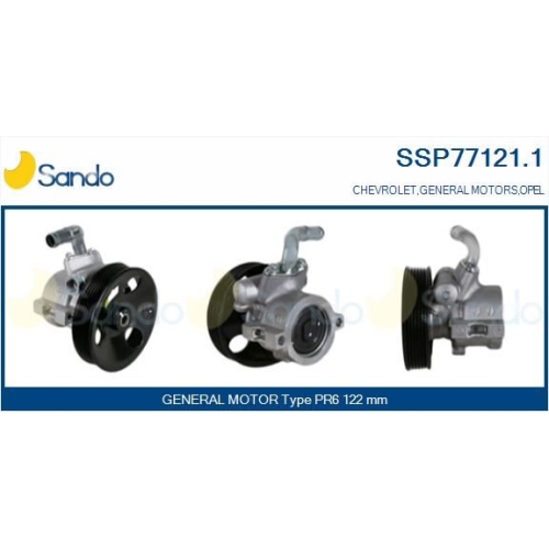 Hydraulikpumpe Lenkung Sando SSP77121.1 f&uuml;r Opel Chevrolet General Motors