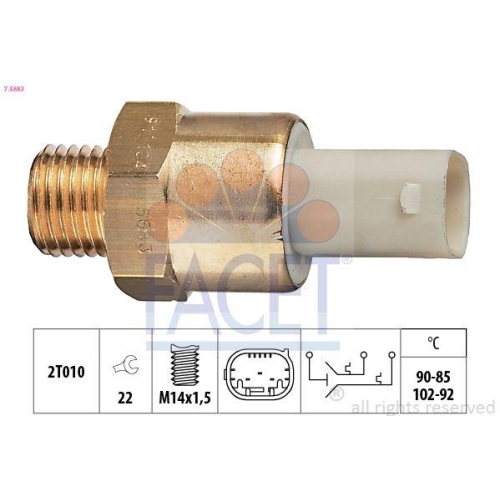 Temperaturschalter K&uuml;hlerl&uuml;fter Facet 7.5683 Made In Italy - Oe Equivalent f&uuml;r