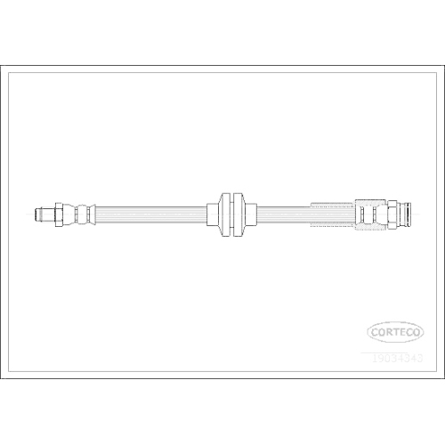 Bremsschlauch Corteco 19034343 f&uuml;r Alfa Romeo Fiat Opel Vauxhall General Motors