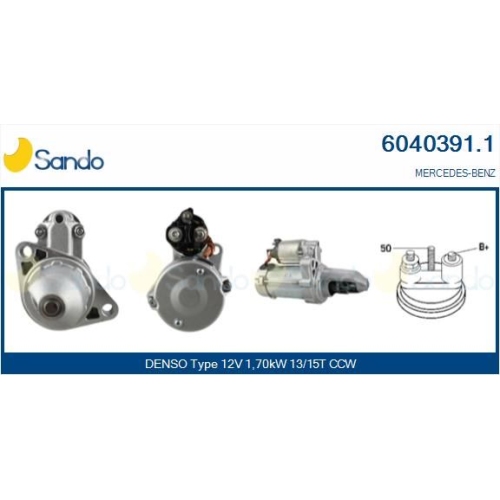 Starter Sando 6040391.1 für Mercedes Benz Mercedes Benz Mercedes Benz