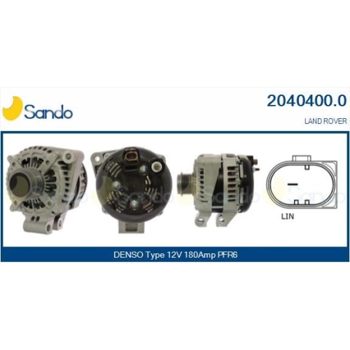 Generator Sando 2040400.0 f&uuml;r Ford Jaguar Land Rover