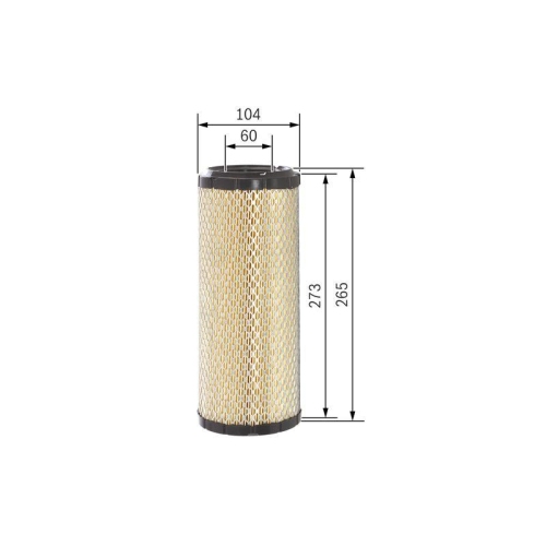 Luftfilter Bosch F026400319 f&uuml;r Volvo Hitachi John Deere Caterpillar Hyster Gehl