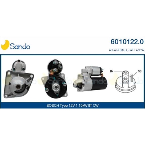 Starter Sando 6010122.0 für Alfa Romeo Fiat Lancia