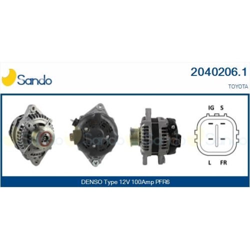 Generator Sando 2040206.1 f&uuml;r Toyota