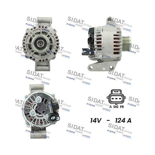 Generator Sidat A12VS0338A2 f&uuml;r Ford