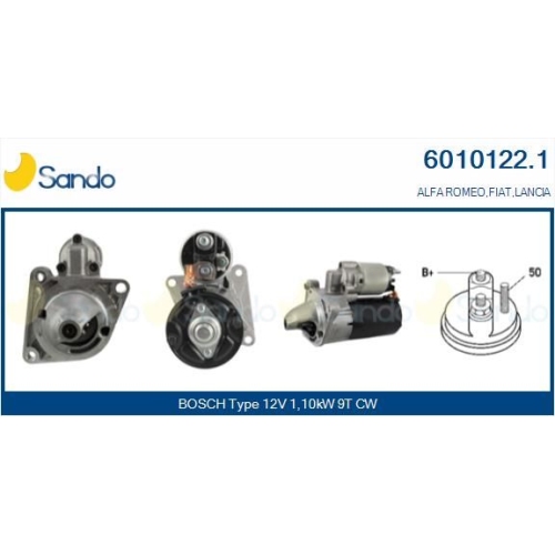 Starter Sando 6010122.1 für Alfa Romeo Fiat Lancia
