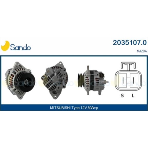 Generator Sando 2035107.0 f&uuml;r Mazda Mitsubishi