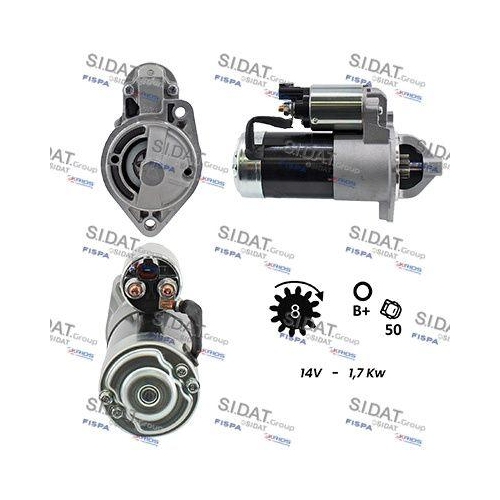 Starter Sidat S12VA0086 f&uuml;r Hyundai Kia