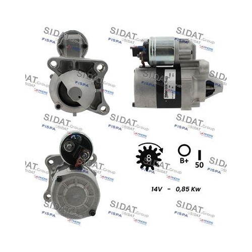 Starter Sidat S12VA0101 f&uuml;r Alfa Romeo Fiat Lancia Renault Volvo