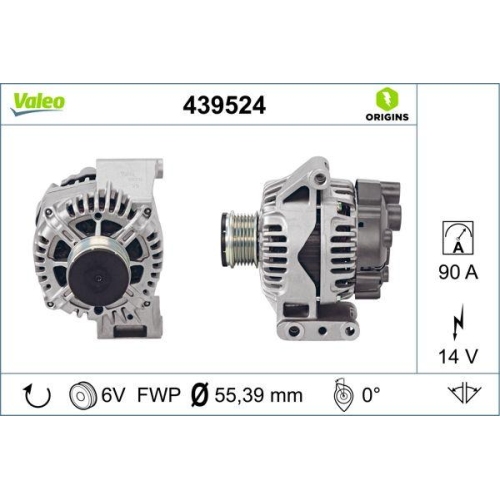 Generator Valeo 439524 Valeo Origins New Oe Technologie für Fiat Lancia Opel Gme