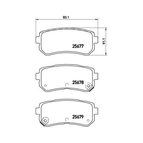 Bremsbelagsatz Scheibenbremse Brembo P30068 Prime Line f&uuml;r Hyundai Kia Kia (dyk)