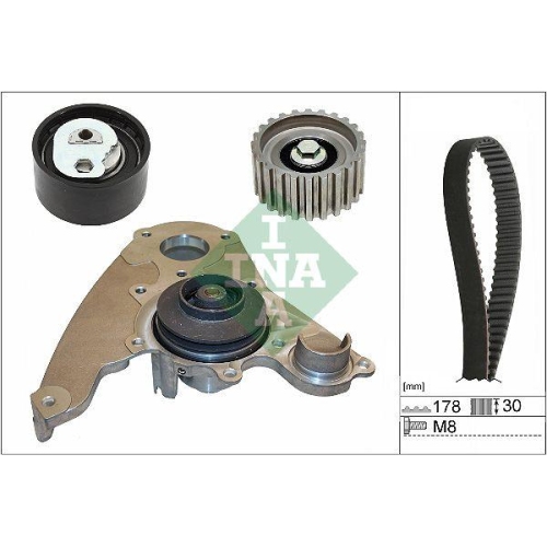 Wasserpumpe + Zahnriemensatz Schaeffler Ina 530 0232 30 für Fiat Iveco
