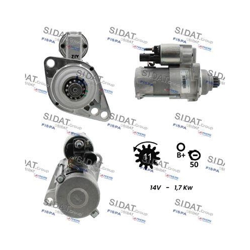 Starter Sidat S12VA0117 f&uuml;r Audi Seat Skoda VW Vag