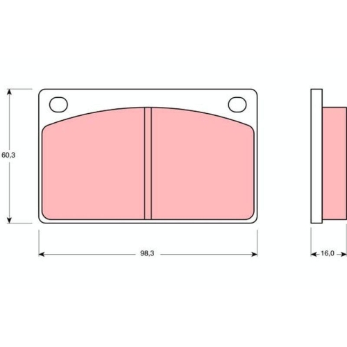 Brake Pad Set Disc Brake Trw GDB576 for Volvo Front Axle