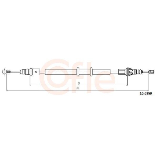 Seilzug Feststellbremse Cofle 10.6859 f&uuml;r Opel Renault Hinten Links