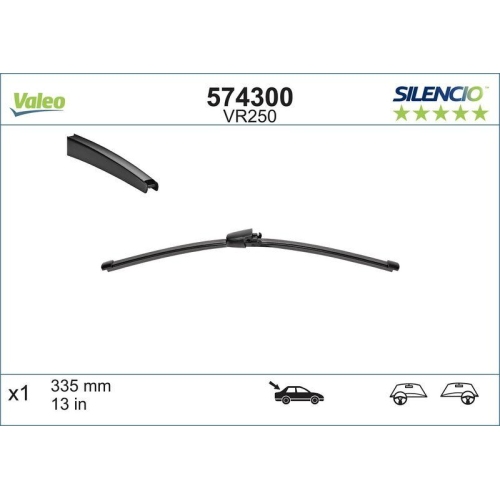 Wischblatt Valeo 574300 Silencio Rear für Seat Skoda VW Hinten