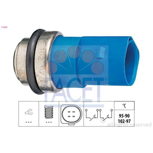 Temperaturschalter K&uuml;hlerl&uuml;fter Facet 7.5692 Made In Italy - Oe Equivalent f&uuml;r