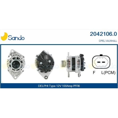 Generator Sando 2042106.0 f&uuml;r Opel Daewoo