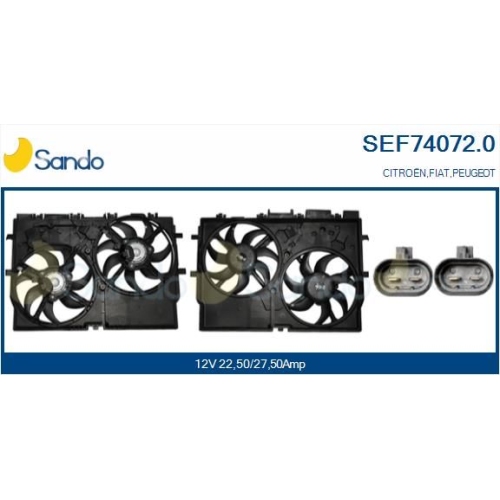 Elektromotor K&uuml;hlerl&uuml;fter Sando SEF74072.0 f&uuml;r Fiat Citro&euml;n/peugeot