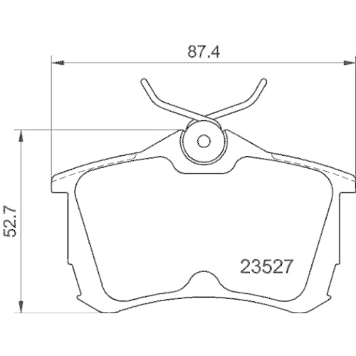 Bremsbelagsatz Scheibenbremse Hella 8DB 355 009-511 f&uuml;r Honda Hinterachse