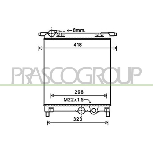 K&uuml;hler Motork&uuml;hlung Prasco SK201R001 Prascoselection f&uuml;r Seat Skoda VW