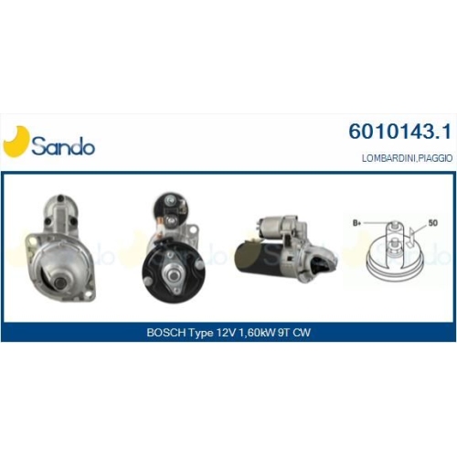 Starter Sando 6010143.1 für Volvo Piaggio Lombardini
