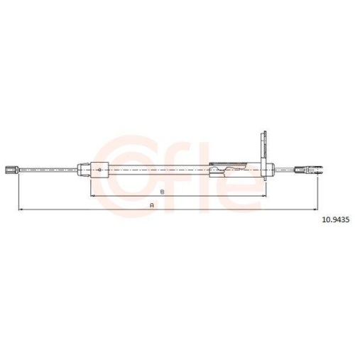 Seilzug Feststellbremse Cofle 10.9435 f&uuml;r Mercedes Benz Mercedes Benz Hinten
