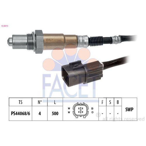 Lambdasonde Facet 10.8073 Made In Italy - Oe Equivalent f&uuml;r Chevrolet Daewoo
