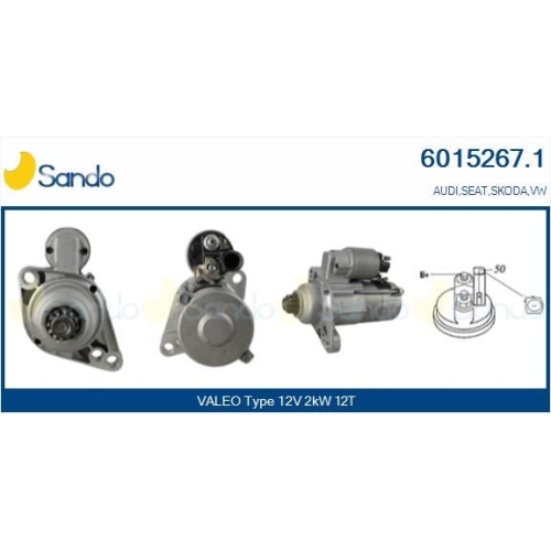 Starter Sando 6015267.1 f&uuml;r Seat Skoda VW Vag