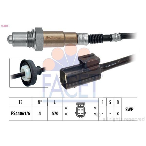 Lambdasonde Facet 10.8075 Made In Italy - Oe Equivalent f&uuml;r Chevrolet Daewoo