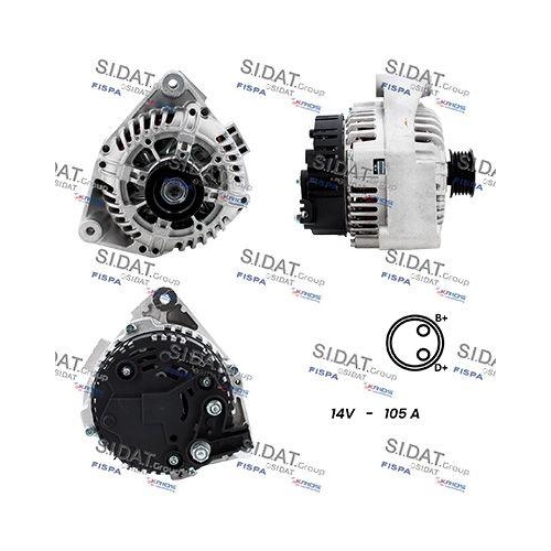 Generator Sidat A12VA0764A2 f&uuml;r Bmw Opel Rover