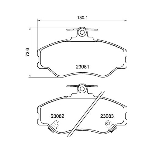 Bremsbelagsatz Scheibenbremse Hella Pagid 8DB 355 016-641 für Hyundai