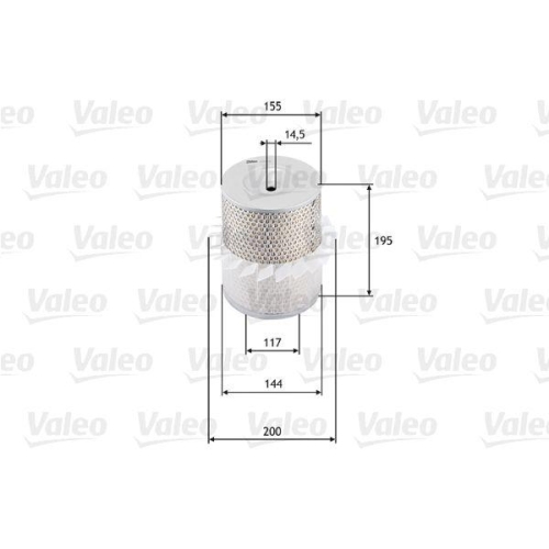 Luftfilter Valeo 585638 f&uuml;r Mitsubishi Americanmotors(ford)